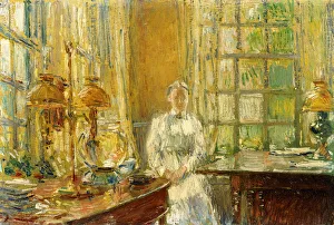 Mrs. Holley of Cos Cob, 1912 (oil on cigar box lid) Mrs. Holley of Cos Cob, 1912 (oil on cigar box lid)
