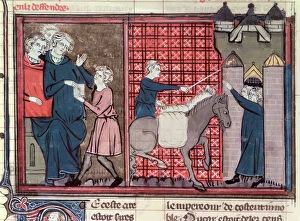 Images Dated 8th July 2008: Ms Fr 22495 Fol.37v A Messenger Being Sent to Save Antioch