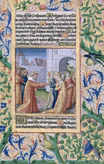 Images Dated 19th October 2006: Ms Lat. Q.v.I.126 f.57 King David coveting Bathsheba, from the '