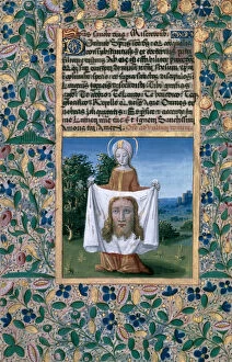 Images Dated 19th October 2006: Ms Lat. Q.v.I.126 f.90v St. Veronica, from the Book of Hours of Louis d'