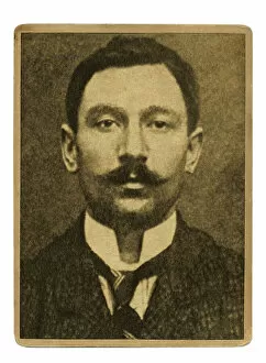 Art History Collection: Mug shot of Vincenzo Peruggia, Italian painter who stole the Mona Lisa from the Louvre on August
