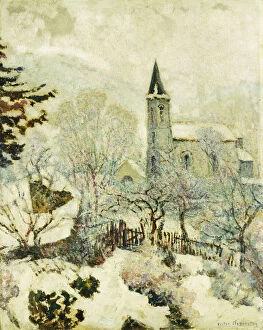 Impressionist Art Collection: Murol Church in Winter; L Eglise de Murol en Hiver, 1928 (oil on canvas)