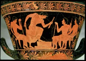 A Musical Contest, detail from an Attic red-figure calyx-krater, from Cervetri, Italy, c A Musical Contest, detail from an Attic red-figure calyx-krater, from Cervetri, Italy, c