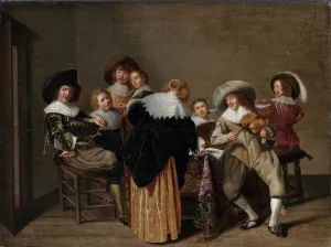 A Musical Party - peinture de Dirck Hals (1591-1656) - Oil on wood - 37x50 - National A Musical Party - peinture de Dirck Hals (1591-1656) - Oil on wood - 37x50 - National
