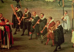 Musicians taking part in The Ommeganck in Brussels on 31st May 1615: Procession of Musicians taking part in The Ommeganck in Brussels on 31st May 1615: Procession of
