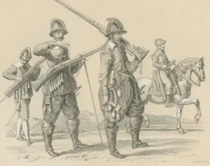 Musketeers or Fusiliers and Cavalry, About 1650 Musketeers or Fusiliers and Cavalry, About 1650
