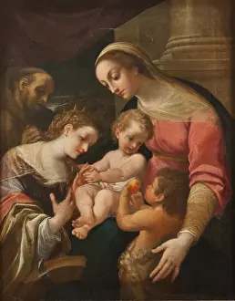The Mystic Marriage of St Catherine, c.1600-30 (oil on canvas) The Mystic Marriage of St Catherine, c.1600-30 (oil on canvas)