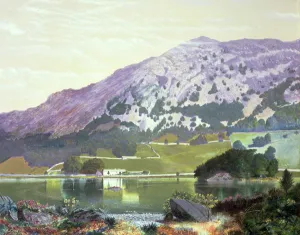 Nab Scar from the South Side of Rydal Water - Heather in Bloom, September, 1864 Nab Scar from the South Side of Rydal Water - Heather in Bloom, September, 1864