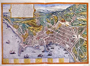 Naples, atlas of Braun & Hogenberg, 1600 Amsterdam Naples, atlas of Braun & Hogenberg, 1600 Amsterdam