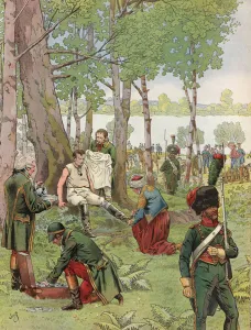 Napoleon having his boots removed and his meal prepared (colour litho) Napoleon having his boots removed and his meal prepared (colour litho)