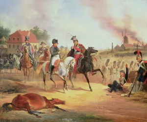 Napoleon and Prince Joseph Poniatowski at the Battle of Leipzig, 19th October 1813 Napoleon and Prince Joseph Poniatowski at the Battle of Leipzig, 19th October 1813