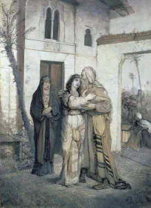 Images Dated 8th June 2010: Nathan Greeted by Rachel, 1876 (oil on canvas)