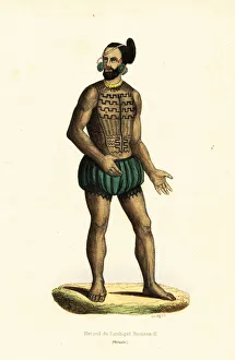 Native man of Tikei Island, Tuamotu group, French Polynesia Native man of Tikei Island, Tuamotu group, French Polynesia