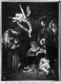 Nativity, 1609 (oil on canvas) (b/w photo)