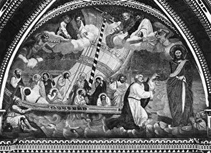 Rescuing Gallery: The Navicella of St. Peter (mosaic) (b / w photo)