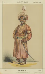 The Nawab Nazim of Bengal, Behar and Orissa (colour litho) The Nawab Nazim of Bengal, Behar and Orissa (colour litho)
