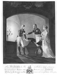 Near the ashes of Friederick II the Great of Prussia (1712-86), Tsar Alexander I Near the ashes of Friederick II the Great of Prussia (1712-86), Tsar Alexander I
