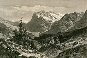 Near Grindelwald, Bernese Oberland (engraving) Near Grindelwald, Bernese Oberland (engraving)