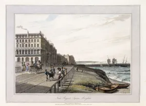 Near Regents Square, Brighton, c.1814-1825 (hand-coloured aquatint, grey wash) Near Regents Square, Brighton, c.1814-1825 (hand-coloured aquatint, grey wash)