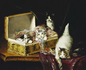 Images Dated 30th December 2011: In the Needle Box, (oil on canvas)