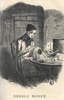 Impoverished Gallery: Needle Money, illustration from Punch Magazine