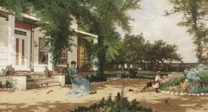 In My Neighbours Garden, 1883 (oil on canvas) In My Neighbours Garden, 1883 (oil on canvas)