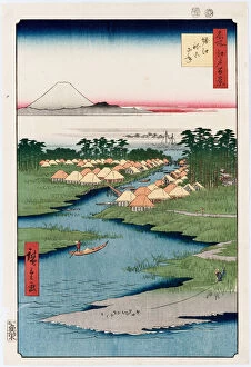By The Side Of A River Gallery: Nekozane at Horikiri, from the series One Hundred Views of Famous Places in
