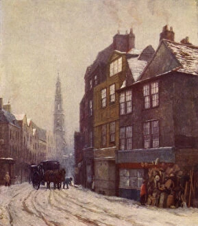 Nell Gwyn's Lodging, Drury Lane, February 1881 (colour litho)