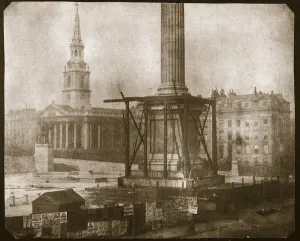 Nelson's Column under construction, c.1841 (salt paper print from calotype negative) Nelson's Column under construction, c.1841 (salt paper print from calotype negative)