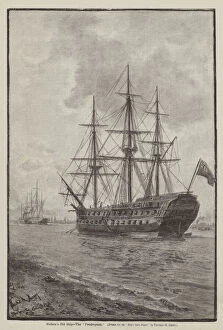 Admiral Lord Nelson Gallery: Nelsons Old Ship, The 'Foudroyant'(engraving)