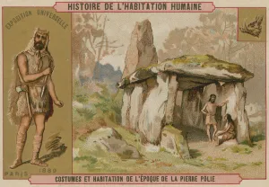 Neolithic costumes and dwellings (chromolitho) Neolithic costumes and dwellings (chromolitho)