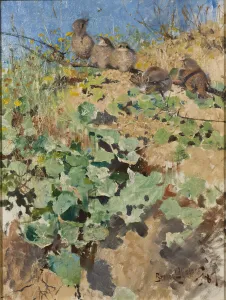 Nestlings of Red-Backed Shrike, 1887 (oil on canvas) Nestlings of Red-Backed Shrike, 1887 (oil on canvas)