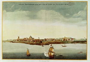Dutch School Gallery: New Amsterdam, c.1650-53 (The Prototype View) used for the frontispiece to '