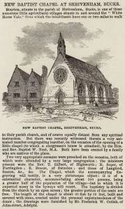 New Baptist Chapel, Shrivenham, Bucks (engraving) New Baptist Chapel, Shrivenham, Bucks (engraving)