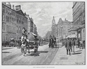 New Bridge Street Gallery: New Bridge Street, Blackfriars (litho)