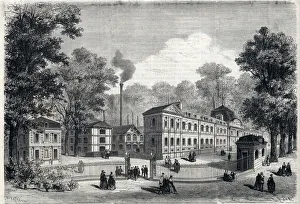 New building of the imperiale porcelain factory in Sevres in 1868 New building of the imperiale porcelain factory in Sevres in 1868