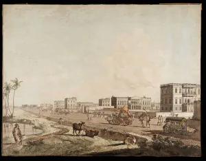 The New Buildings at Chouringhee from Views of Calcutta, 1787 (aquatint The New Buildings at Chouringhee from Views of Calcutta, 1787 (aquatint