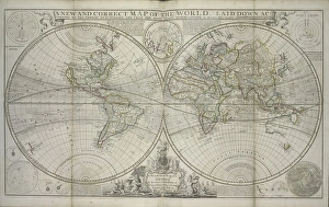 Latitude Gallery: A new and correct map of the world laid down according to the newest discoveries