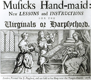 New lessons and instructions for the harpsichord or virginals (engraving) (b/w photo) New lessons and instructions for the harpsichord or virginals (engraving) (b/w photo)
