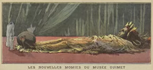 The new mummies of the Guimet Museum, Paris (colour litho)