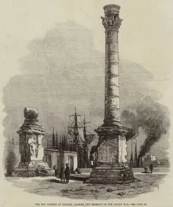 The New Overland Route to India, the Two Columns at Brindisi The New Overland Route to India, the Two Columns at Brindisi