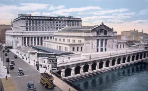 New Union Station, Chicago, 1928 (colour litho) New Union Station, Chicago, 1928 (colour litho)