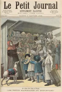 New Year's Day in Paris: The Little Stalls on the Boulevard, cover of 'Le New Year's Day in Paris: The Little Stalls on the Boulevard, cover of 'Le