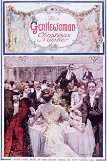 Norman Mills (after) Price Gallery: New Years Eve at the Savoy Hotel, London, cover illustration for The Gentlewoman magazine