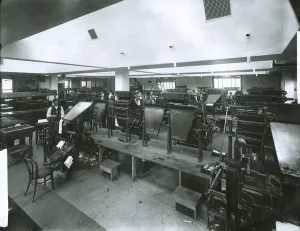 New York Evening Post Press Room (gelatin silver photo) New York Evening Post Press Room (gelatin silver photo)