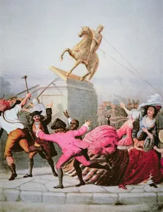 New York patriots pull down the statue of George III at Bowling Green, 9th July 1776 New York patriots pull down the statue of George III at Bowling Green, 9th July 1776