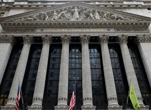New York, stock exchange main entry, this is the world's largest boruse New York, stock exchange main entry, this is the world's largest boruse