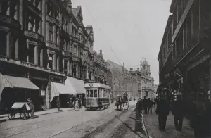 New Bridge Street Gallery: Newcastle, New Bridge Street (b / w photo)