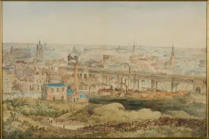 Newcastle upon Tyne from Windmill Hills, Gateshead, 1887 (pencil & w/c on paper) Newcastle upon Tyne from Windmill Hills, Gateshead, 1887 (pencil & w/c on paper)