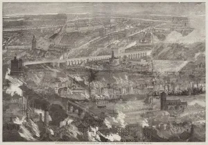 Newcastle-upon-Tyne and Gateshead during the Recent Conflagration (engraving) Newcastle-upon-Tyne and Gateshead during the Recent Conflagration (engraving)